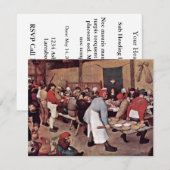 Invitation Noces paysannes de Pieter Bruegel l'Ancien (Devant / Derrière)