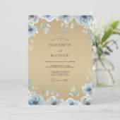 Invitation Noces Ranunculus Eucalyptus Acier Ocres (Debout devant)