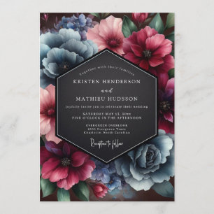 Invitation Noces Renaissance Ardoise Bourgogne