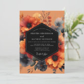 Invitation Noces Terracotta Slate Bloom (Debout devant)