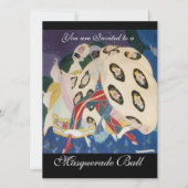 INVITATION NOCTURNE AVEC MASQUES, MASQUERADE MARDI GRAS (Devant)