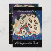 INVITATION NOCTURNE AVEC MASQUES, MASQUERADE MARDI GRAS (Devant / Derrière)