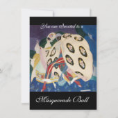 INVITATION NOCTURNE AVEC MASQUES, MASQUERADE MARDI GRAS (Devant)