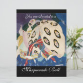 INVITATION NOCTURNE AVEC MASQUES, MASQUERADE MARDI GRAS (Debout devant)