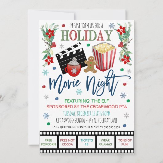 Invitation nocturne de Holiday Movie (Devant)