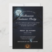Invitation nocturne Éffrayante d'Halloween (Dos)