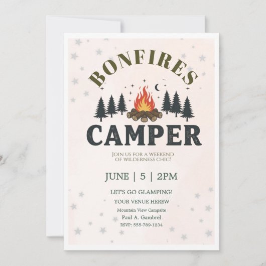 Invitation nocturne en plein air (Devant)