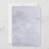 Invitation Nocturne Floral Navy Blue & Grey Anniversaire (Dos)