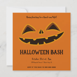 Invitation Nocturne Gourde d'Halloween