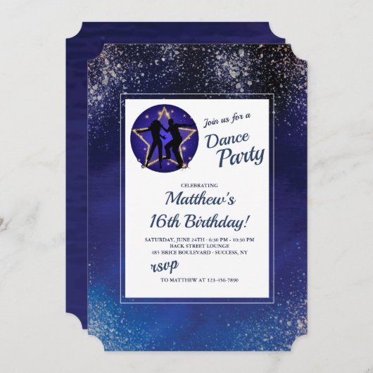 Invitation nocturne stellaire (Devant / Derrière)