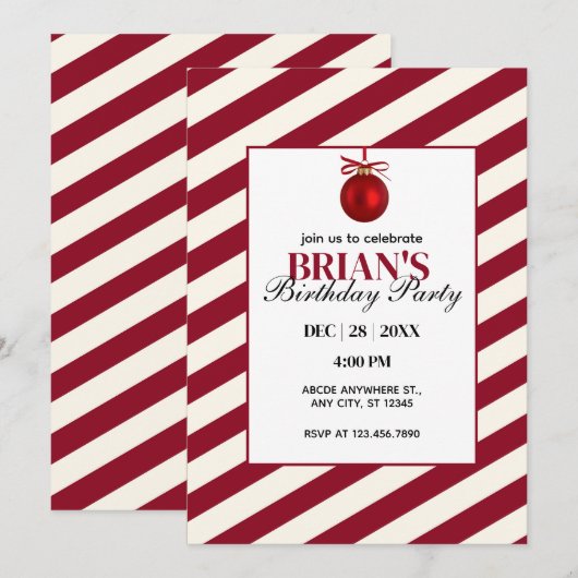 Invitation Noël (Devant / Derrière)