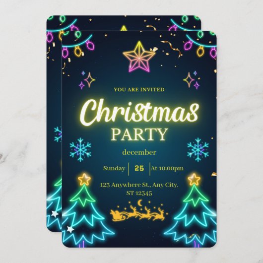 Invitation Noël (Devant / Derrière)