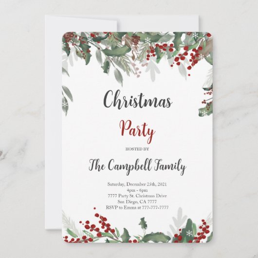 Invitation Noël (Devant)