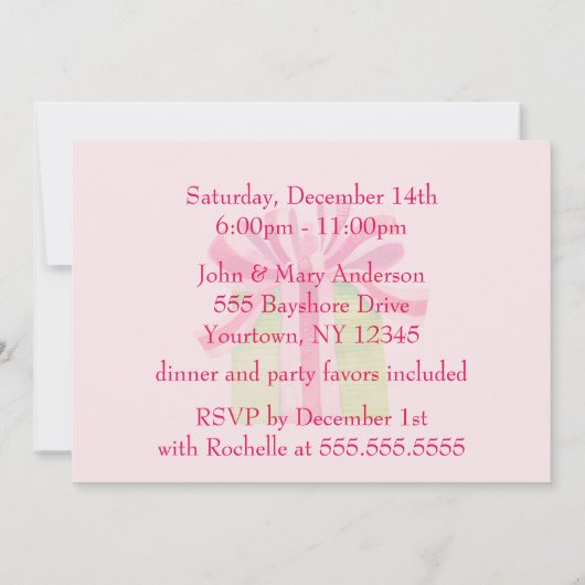 Invitation Noël (Dos)