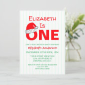 Invitation Noël 1er anniversaire (Debout devant)