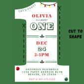 Invitation Noël 1er Anniversaire Fête Enfants Joyeux Un