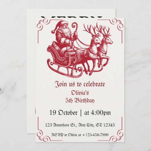 Invitation Noël 2024 (Devant / Derrière)