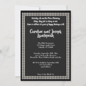 Invitation Noël 20e anniversaire Mariage Noir & Or (Dos)