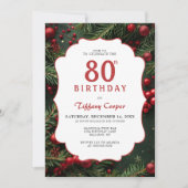 Invitation Noël 80e anniversaire (Devant)