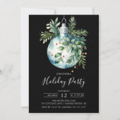 Invitation Noël à feuillage persistant Ornements Fête de Fête (Devant)