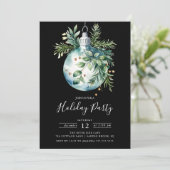 Invitation Noël à feuillage persistant Ornements Fête de Fête (Debout devant)
