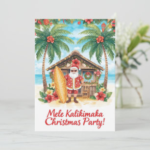 Invitation Noël à Hawaï  party Hawaï “Mele Kalikimaka!” 