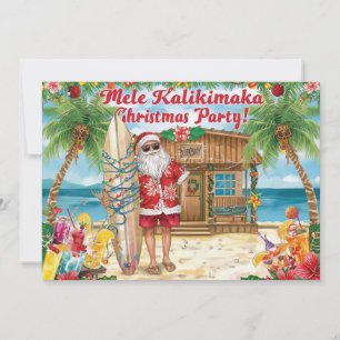 Invitation Noël à Hawaï  party Hawaï “Mele Kalikimaka!” 