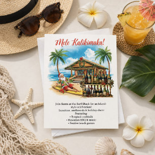 Invitation Noël à Hawaï party Hawaï “Mele Kalikimaka!”