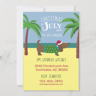 Invitation Noël à la fête de juillet