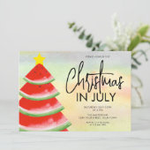 Invitation Noël à la fête de juillet (Debout devant)