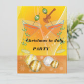 Invitation Noël à la fête de juillet (Debout devant)