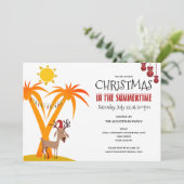 Invitation Noël à la fête d'été (Debout devant)