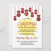 Invitation Noël à la fête du barbecue d'été (Devant)