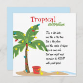 Invitation Noël à la plage (Devant / Derrière)