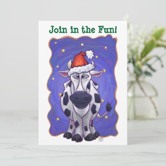 Invitation Noël à la vache (Debout devant)
