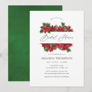 Invitation Noël à l'aquarelle Géométrique Bridal Shower