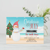 Invitation Noël à l'invitation de la fête de juillet (Debout devant)