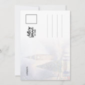 Invitation Noël à Londres Big Ben Watercolor (Dos)