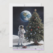 Invitation Noël à thème de l'espace (Devant)