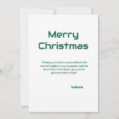 Invitation Noël à travers les yeux de Picasso Une célébrité c (Dos)