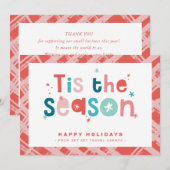 Invitation NOËL AFFAIRES MERCI c'est la citation de saison (Devant / Derrière)