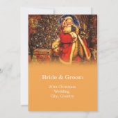 Invitation Noël ancien Père Noël mariage d'hiver (Dos)