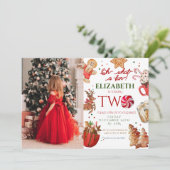 Invitation Noël Anniversaire fête quel plaisir 2e anniversair (Debout devant)