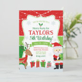Invitation Noël Anniversaire Invitation, Fête de Noël (Debout devant)