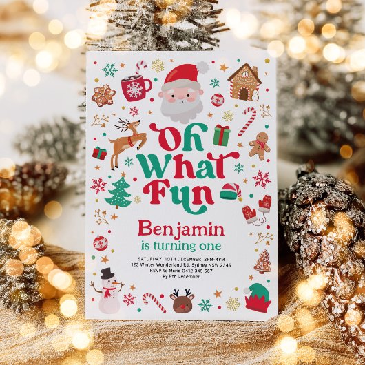 Invitation Noël Anniversaire Oh Quel Amusant Anniversaire de