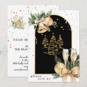 Invitation *~* Noël AP 20 Fête d'entreprise Fête famille Vaca (Devant / Derrière)