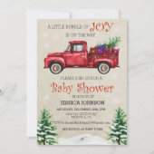 Invitation Noël Aquarelle Camion Baby shower Bundle Jodle (Devant)