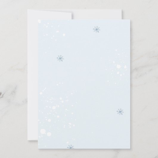 Invitation Noël Aquarelle hiver Première fête d'anniversaire (Dos)