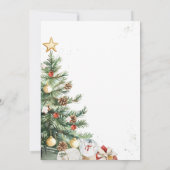 Invitation Noël Arbre Convivial Fête des amis (Dos)