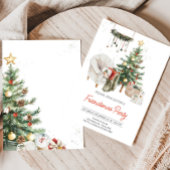 Invitation Noël Arbre Convivial Fête des amis